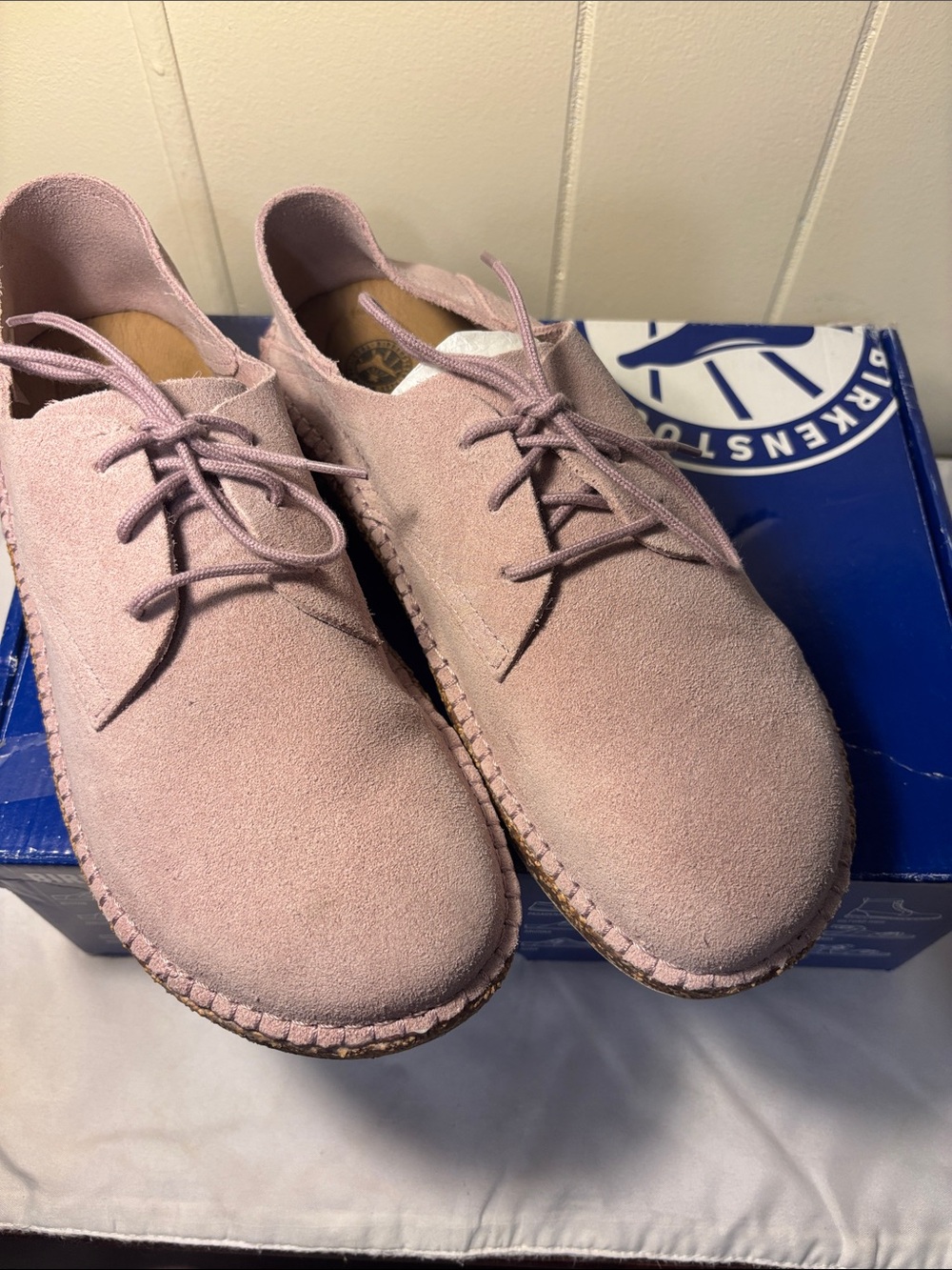 ✨ NIB Birkenstock Gary Suede Leather Oxfords Lavender Blush Pink Men 7/Women 9